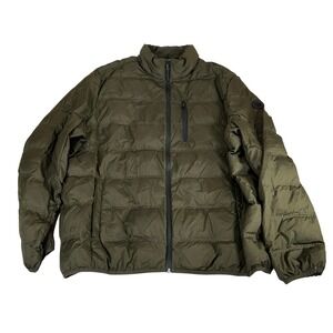 Michael Kors Mens XXL Olive Green Premium Down Blend Quilted Puffer Jacket